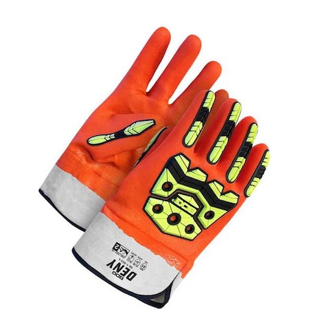 BDG Hi-Viz Orange Chemi-X Glove With Impact Moulds, Size XL