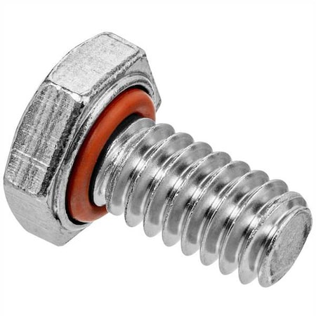 Not Graded, 1/4-20 Hex Head Cap Screw, Plain 18-8 Stainless Steel, 1-1/2 In L, 5 PK