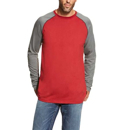 FR Crew Longsleeve Tee,Red,4XL