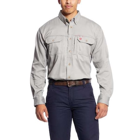 FR Button Down Shirt,Gray,XL