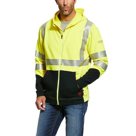 FR Hi-Vis Full Zip Hoodie,Men's,3XL