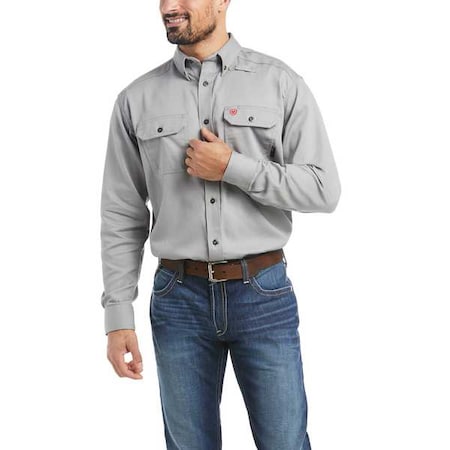 FR Button Down Shirt,Gray,XL