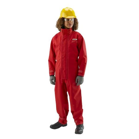 Coverall,M,Red,Polyester