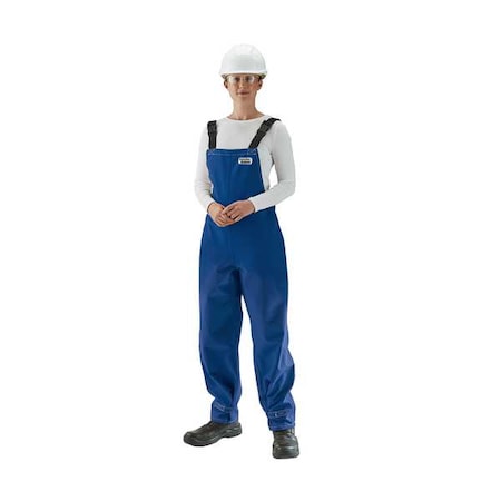 Breathable Blue Bibbed Poly Overall,4XL