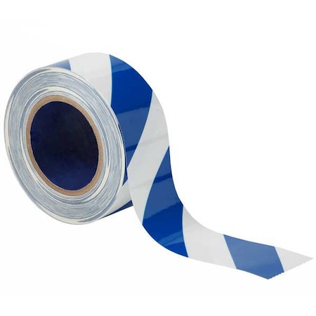 Floor Tape,Blue/White,2 Inx100 Ft,Roll
