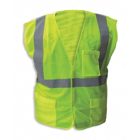 Safety Vest,Lime,FR,Slv Strp,Vlc,2XL,2PK