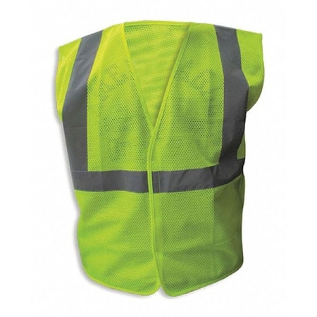 Safety Vest,Lime,Slv Strp,3XL,PK3
