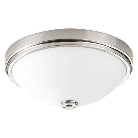 LED Linen 13,One-Light Flush,Nickel