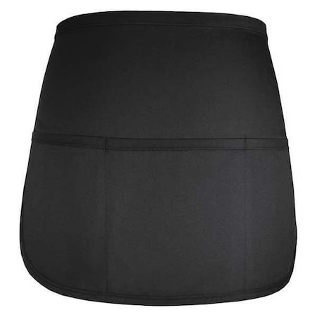 Apron,Cafe Rounded Waist,Black,F30