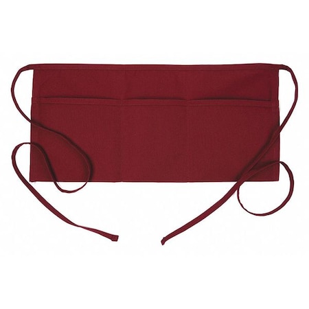 Apron,3-Pocket Waist,F9,Burgundy