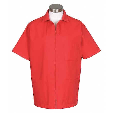 Smock,Zipper,Red,K74,XS