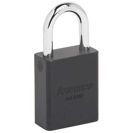 Alum Safety Lockout Padlock,KD,Black