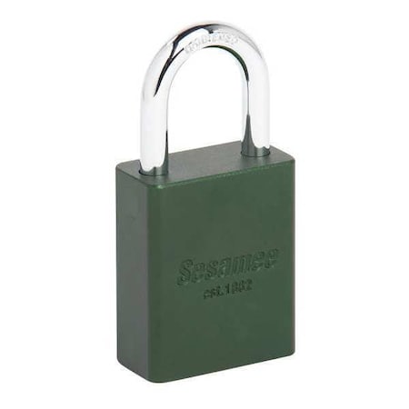 Alum Safety Lockout Padlock,KD,Green