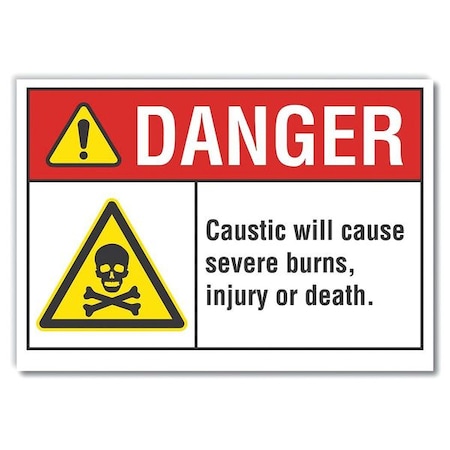 Danger Sign, 10 In H, 14 In W, Non-PVC Polymer, Horizontal Rectangle, English, LCU4-0036-ED_14x10