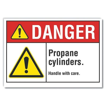 Danger Sign, 10 In H, 14 In W, Polyester, Horizontal Rectangle, English, LCU4-0061-ND_14X10