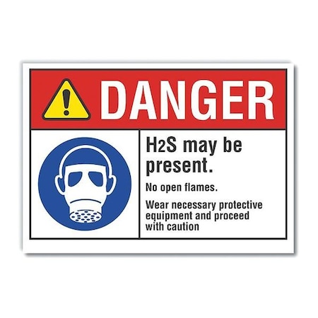 Danger Sign,14 W,10 H,0.004 Thickness, LCU4-0098-ED_14x10