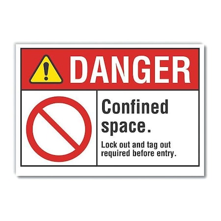Decaldanger Confined Space, 10x7, Height: 7 In