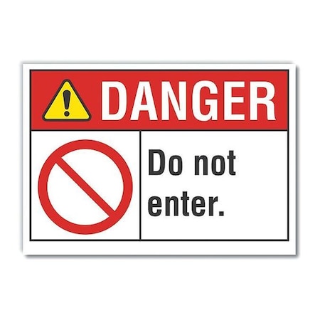 Decaldanger Do Not Enter,10x7, LCU4-0119-ND_10X7