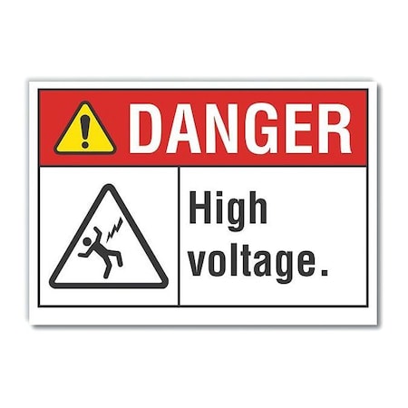 Decaldanger High Voltage, 10x7, Width: 10 In
