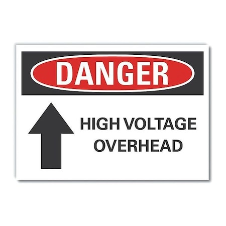 Decaldanger High Voltage, 5x3.5, Height: 3 1/2 In