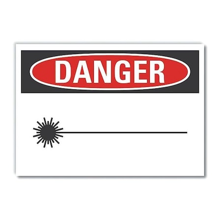 Danger Sign, 10 In H, 14 In W, Non-PVC Polymer, Horizontal Rectangle,LCU4-0249-ED_14x10
