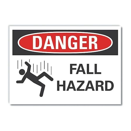 Danger Sign, 7 In H, 10 In W, Polyester, Vertical Rectangle, English, LCU4-0253-ND_10X7