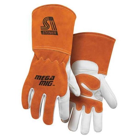 MIG Welding Gloves, Goatskin Palm, XL, PR