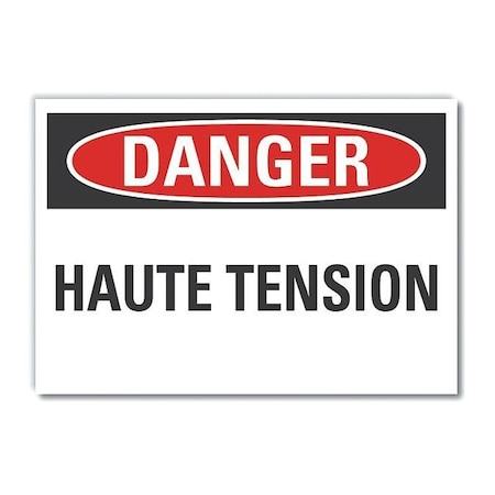 Decal Danger Haute Tension,5x3-1/2