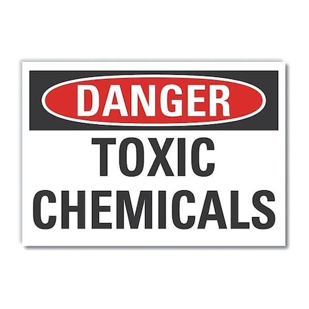 Toxic Materials Danger Label, 3 1/2 In H, 5 In W, Polyester, Horizontal Rectangle,LCU4-0379-ND_5X3.5
