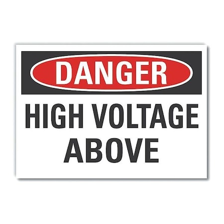 Refl Decal Danger High Voltage, 5x3-1/2, Thickness: 0.001 In