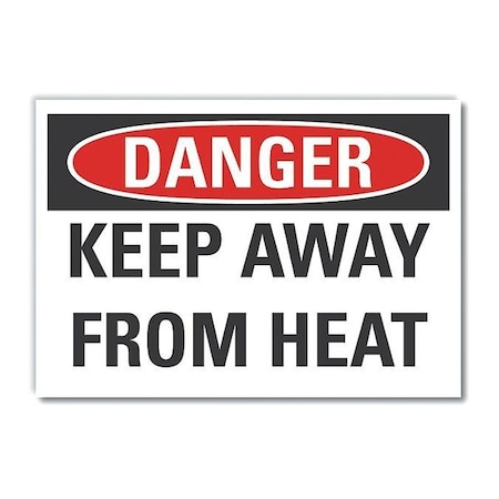 Danger Sign, 7 In H, 10 In W, Non-PVC Polymer, Vertical Rectangle, English, LCU4-0424-ED_10x7