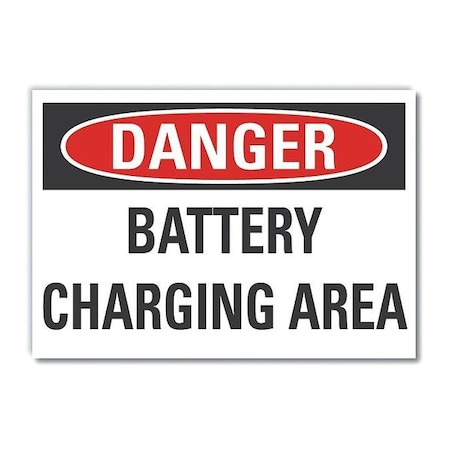 Decal Danger Battery Charging,5x3-1/2