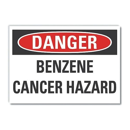 Danger Sign, 7 In H, 10 In W,Vertical Rectangle, English, LCU4-0442-RD_10X7