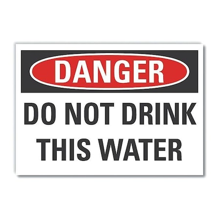 Refl Decal Danger Do Not Drink,14x10, LCU4-0460-RD_14X10