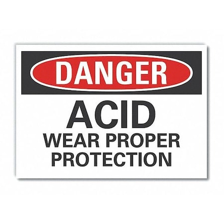 Refl Decal Danger Acid Wear,10x7