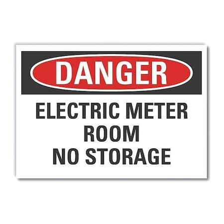 Decal Danger Electric Meter,14x10