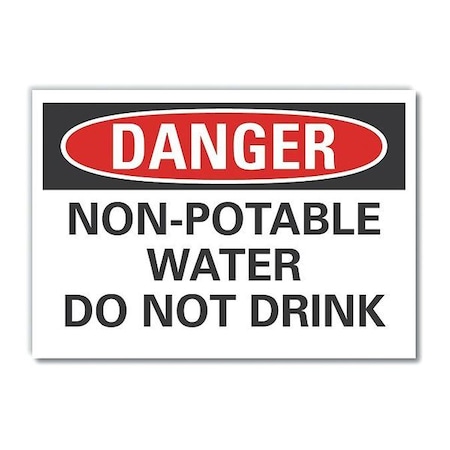 Refl Decal Danger Non-Potable,5x3-1/2, LCU4-0513-RD_5X3.5