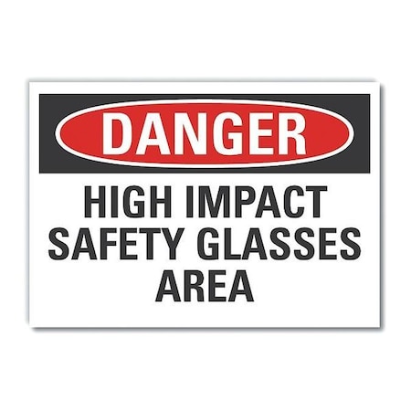 Decal Danger High Impact Safety,14x10