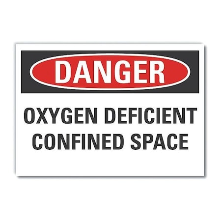 Refl Decal Danger Oxygen,10x7