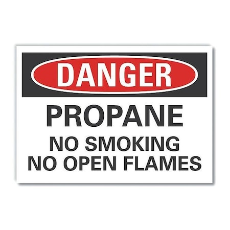 Danger Sign, 3 1/2 In H, 5 In W, Reflective Sheeting, Horizontal Rectangle,LCU4-0530-RD_5X3.5