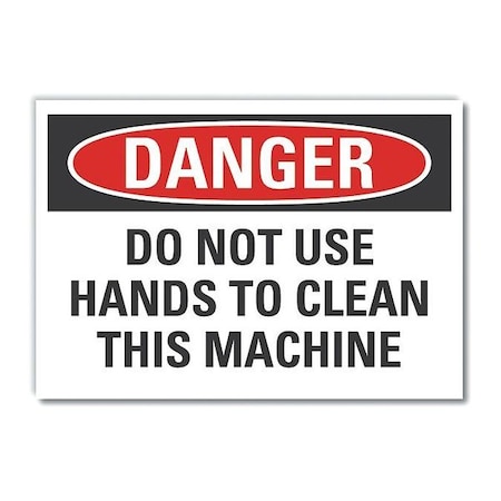 Machine & Operation Danger Reflective Label, 3 1/2 In Height, 5 In Width, Reflective Sheeting