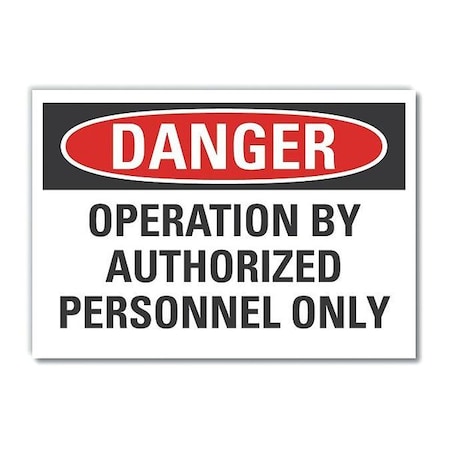 Machine & Operation Danger Reflective Label, 7 In Height, 10 In Width, Reflective Sheeting, English