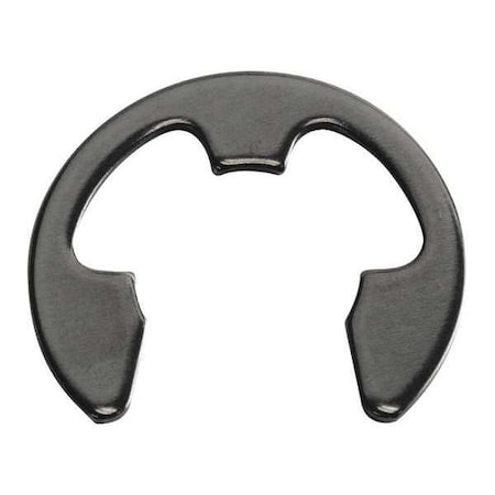 External-E E-Clip, Steel Black Phosphate Finish, 0.156 In Shaft Dia