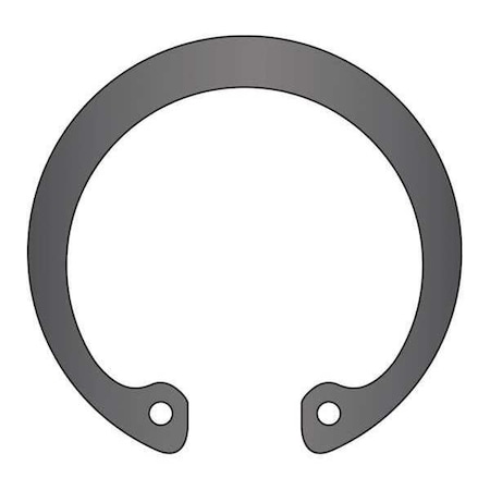 Internal Retaining Ring, Steel, Black Phosphate Finish, M17 Bore Dia.