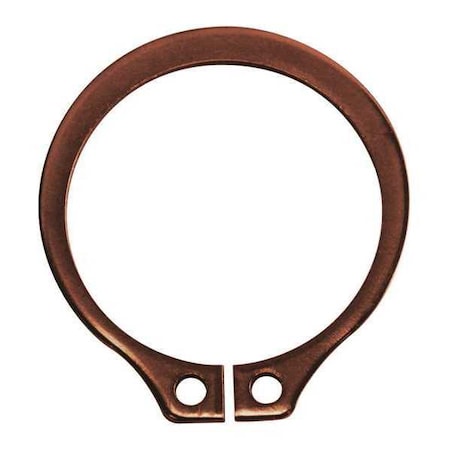 External Retaining Ring, Steel Copper Plated Finish, 0.234 In Shaft Dia