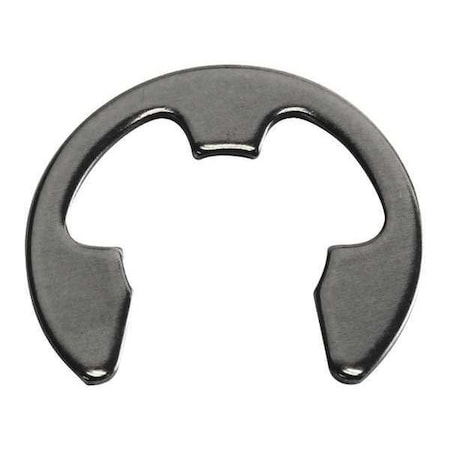 External-E E-Clip, Steel Black Phosphate Finish, 0.109 In Shaft Dia