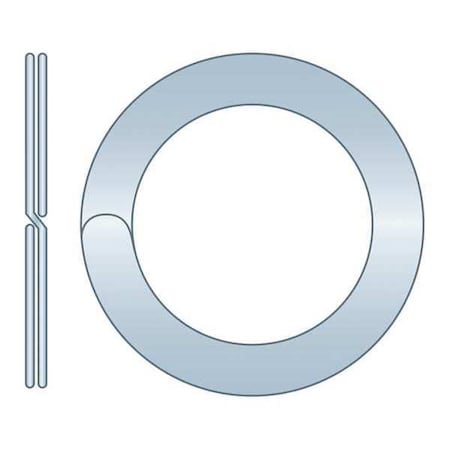 Internal Retaining Ring, Steel, Zinc Plated Finish, 0.670 In Bore Dia.