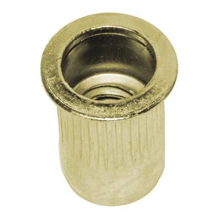 Rivet Nut, 1/4-20 Thread Size, 0.5 In Flange Dia., .680 In L, Steel