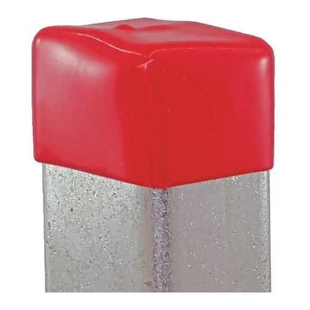 Safety End Cap,13/16X1-5/8,Red,PK10