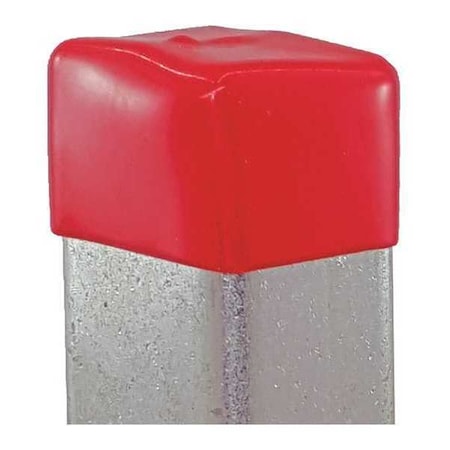 Safety End Cap,13/16X1-5/8,Red,PK25